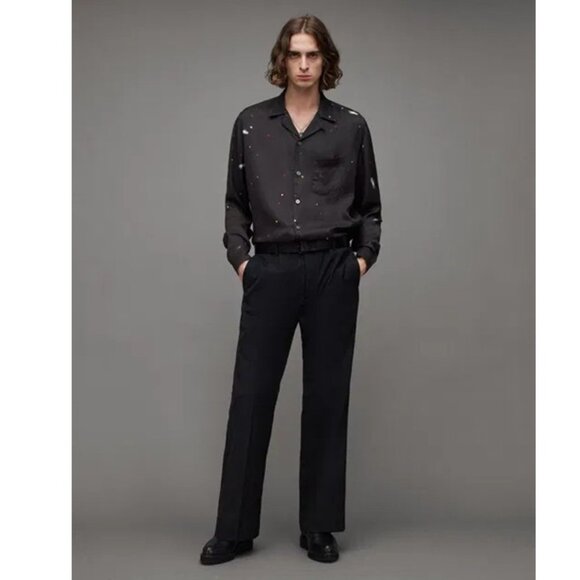 All Saints Galaxy Space Printed Relaxed Fit XXL Shirt - Picture 4 of 14